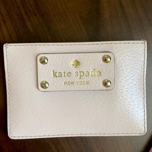 Kate spade card holder in blush pink